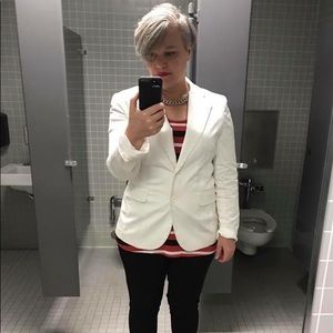 Lined white blazer 12